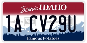 1ACV29U license plate in Idaho