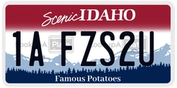 1AFZS2U  license plate in ID