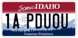 1APDU0U  license plate in ID