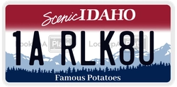1ARLK8U  license plate in ID