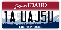 1AUAJ5U  license plate in ID