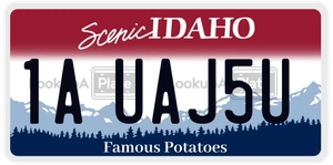 1AUAJ5U license plate in Idaho