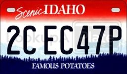 2CEC47P license plate in Idaho