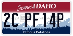 2CPF14P  license plate in ID