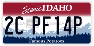 2CPF14P license plate in Idaho