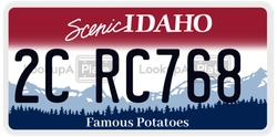 2CRC768  license plate in ID