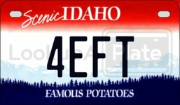 4EFT license plate in Idaho