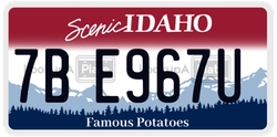 7BE967U  license plate in ID