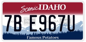7BE967U license plate in Idaho