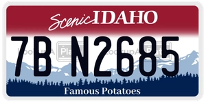 7BN2685 license plate in Idaho