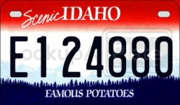 E124880 license plate in Idaho