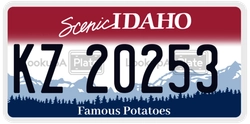 KZ20253  license plate in ID