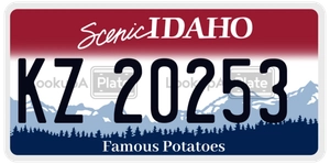 KZ20253 license plate in Idaho