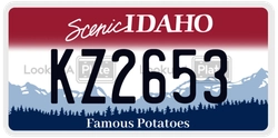 KZ2653  license plate in ID