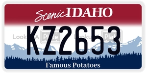 KZ2653 license plate in Idaho