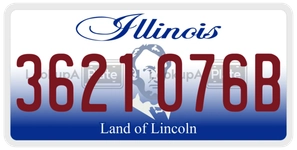 3621076B license plate in Illinois