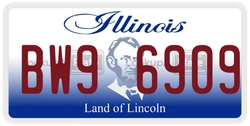 BW96909  license plate in IL