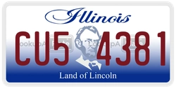 CU54381  license plate in IL