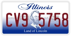 CV95758  license plate in IL