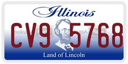 CV95768  license plate in IL