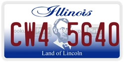 CW45640  license plate in IL