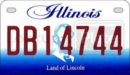 DB14744 license plate in Illinois