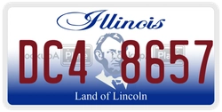 DC48657  license plate in IL