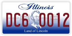 DC60012  license plate in IL