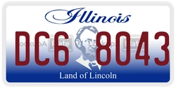 DC68043  license plate in IL