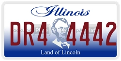 DR44442  license plate in IL