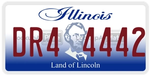 DR44442 license plate in Illinois