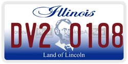 DV20108  license plate in IL