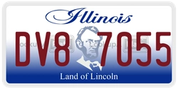 DV87055  license plate in IL