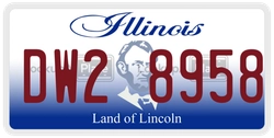 DW28958  license plate in IL