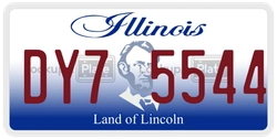 DY75544  license plate in IL
