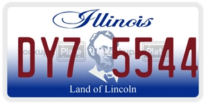 DY75544 license plate in Illinois