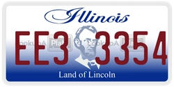 EE33354  license plate in IL