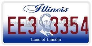 EE33354 license plate in Illinois
