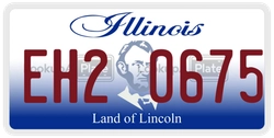 EH20675  license plate in IL