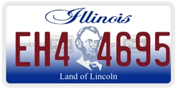 EH44695  license plate in IL