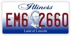 EM62660  license plate in IL