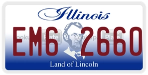 EM62660 license plate in Illinois