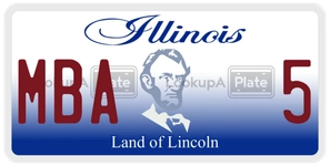 MBA5 license plate in Illinois