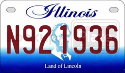 N921936 license plate in Illinois