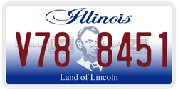V788451  license plate in IL
