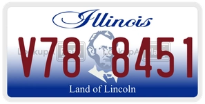 V788451 license plate in Illinois