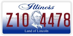 Z104478  license plate in IL