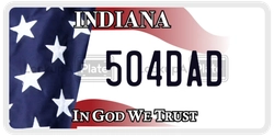 504DAD  license plate in IN