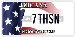 7THSN  license plate in IN