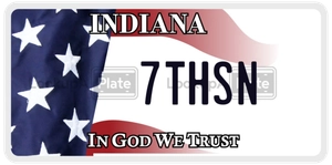 7THSN license plate in Indiana
